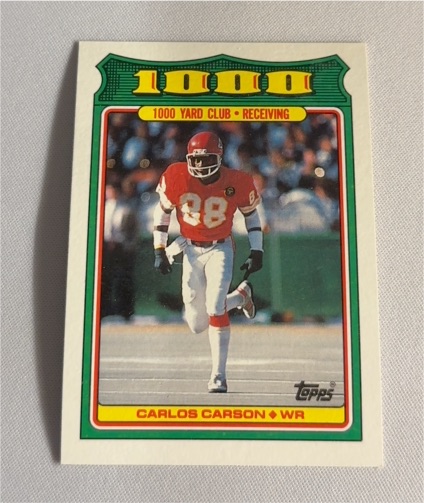 1988 Topps 1000 Yard Club #6 Carlos Carson — front
