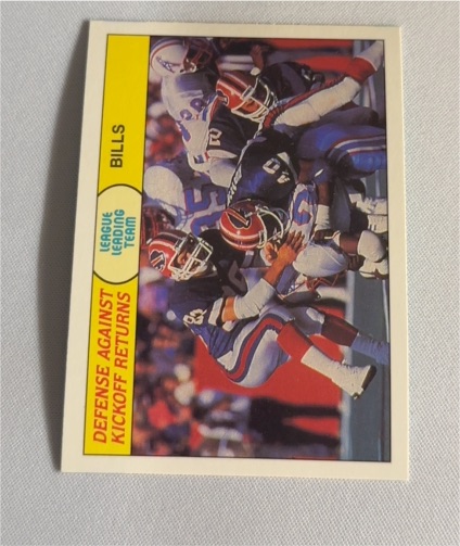 1988 Fleer Team Action #81 Defense Against Kickoff Returns Buffalo Bills — front