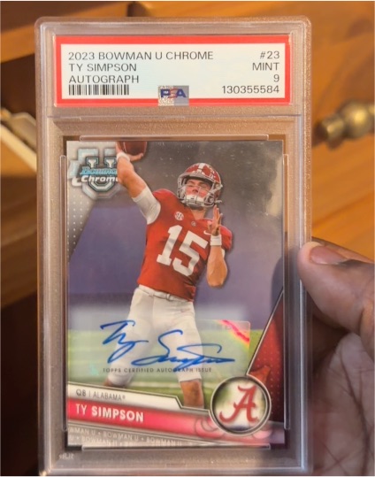 2023 Bowman U Chrome #23 Ty Simpson — front