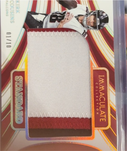 2024 Panini Immaculate Collection Standard Jersey Patches # Kirk Cousins — front