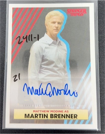 2020 Topps Stranger Things #MB-A Matthew Modine Martin Brenner — front