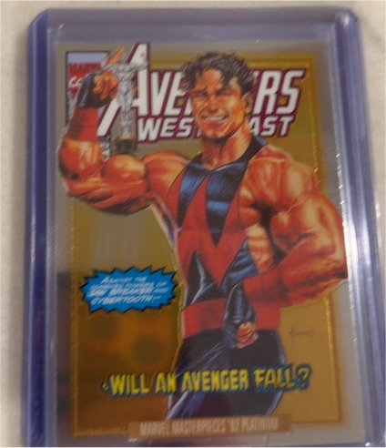2024 Marvel Masterpieces '92 Platinum #93-V Wonder Man — front