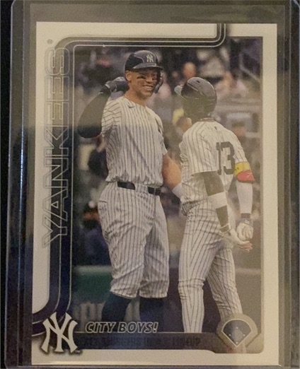 2025 Topps Update #US85 Aaron Judge & Jazz Chisholm Jr. City Boys — front