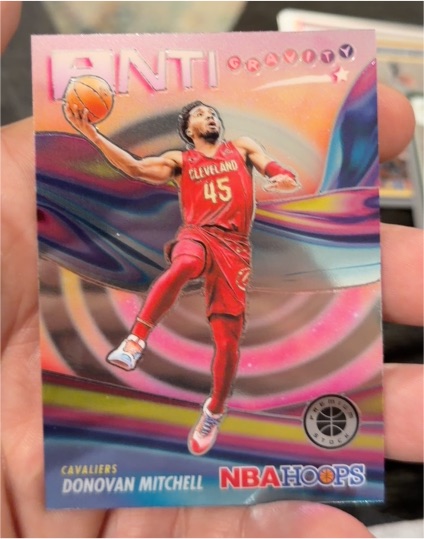 2023-24 Panini NBA Hoops Premium Stock #10 Donovan Mitchell Anti-Gravity — front