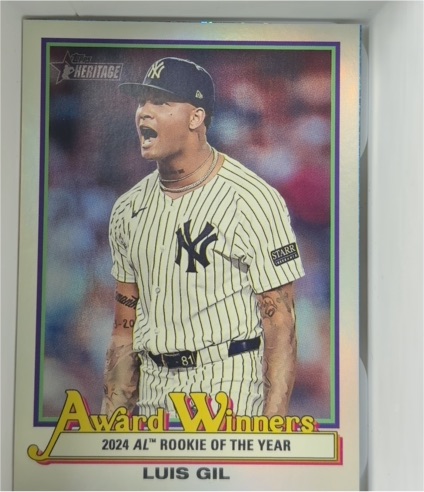 2025 Topps Heritage High Number Award Winners #AW-3 Luis Gil — front