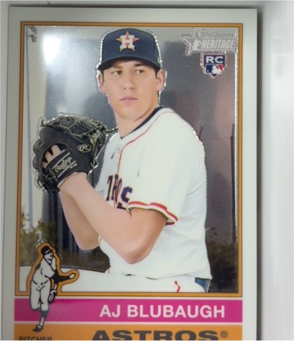 2025 Topps Heritage High Number #512 AJ Blubaugh Chrome — front