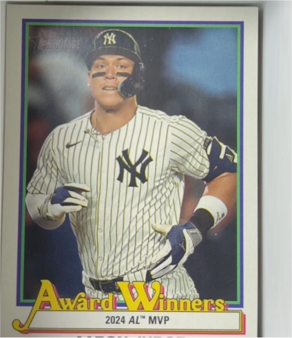 2025 Topps Heritage High Number #AW-2 Aaron Judge Award Winners — front