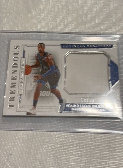 2019 Panini National Treasures Tremendous Treasures #TTR-HB Harrison Barnes — front