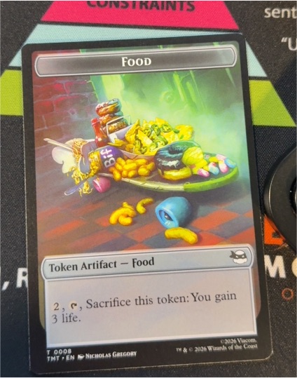 2026 Unfinity #0008 Food Token Artifact — front