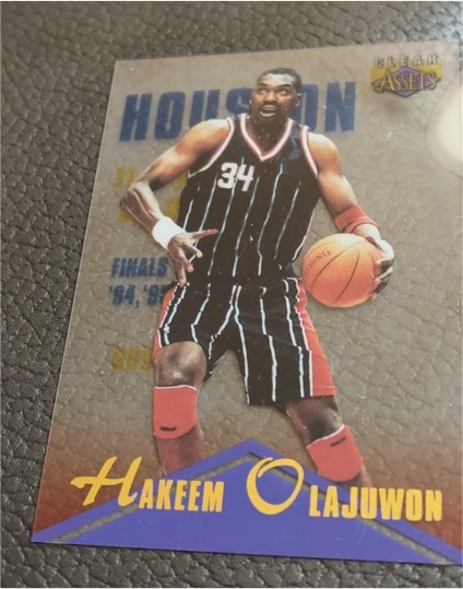 1996 Classic Clear Assets #2 Hakeem Olajuwon — front