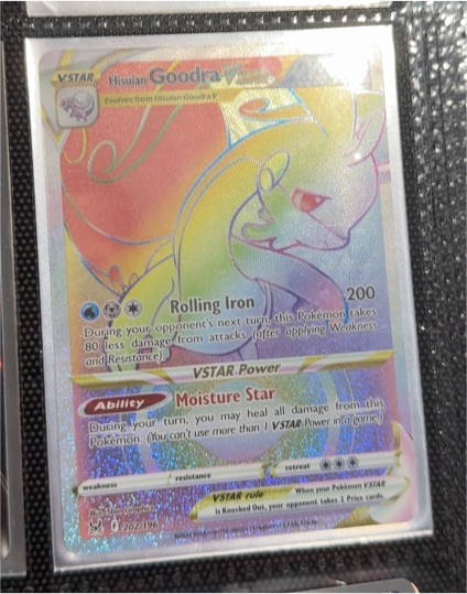 2022 Pokémon Lost Origin #202 Hisuian Goodra VSTAR Secret Rare Rainbow — front