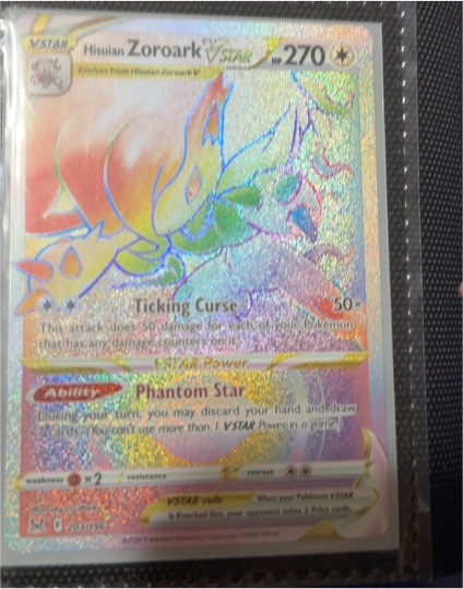 2023 Pokémon Lost Origin #203 Hisuian Zoroark VSTAR — front