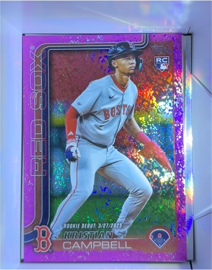 2025 Topps Chrome #171 Kristian Campbell RC Prism Refractor Boston Red Sox — front