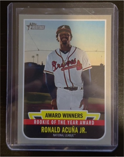2019 Topps Heritage Award Winners #AW-6 Ronald Acuña Jr. — front