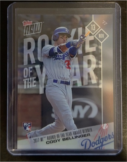 2017 Topps Now #OSB-2 Cody Bellinger Rookie of the Year Award Winner — front
