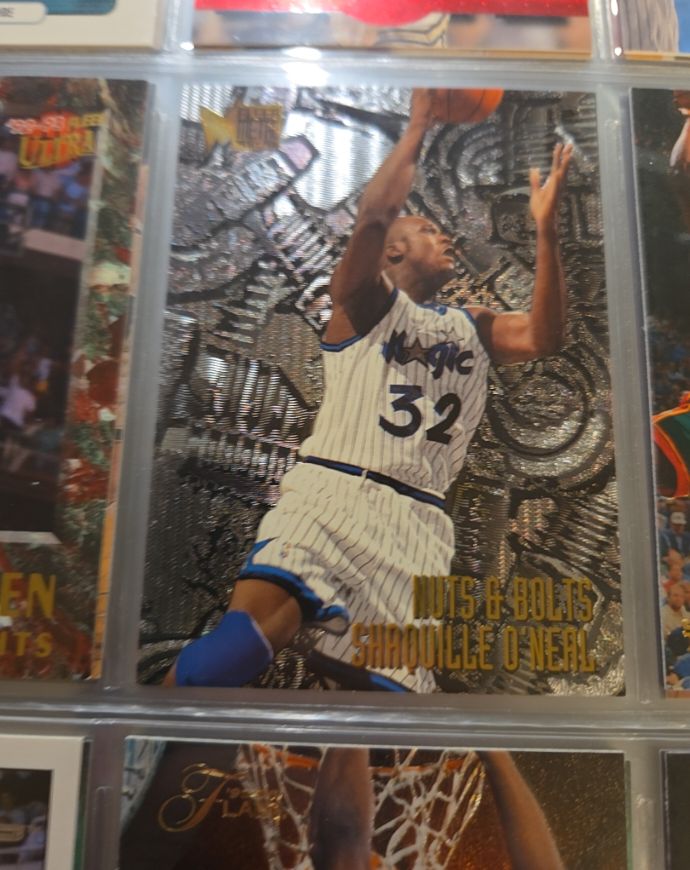 1995-96 Fleer Metal #215 Shaquille O'Neal Nuts & Bolts Orlando Magic — front