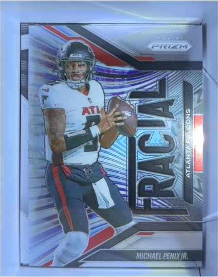 2025 Panini Prizm #10 Michael Penix Jr. Fractal Atlanta Falcons — front