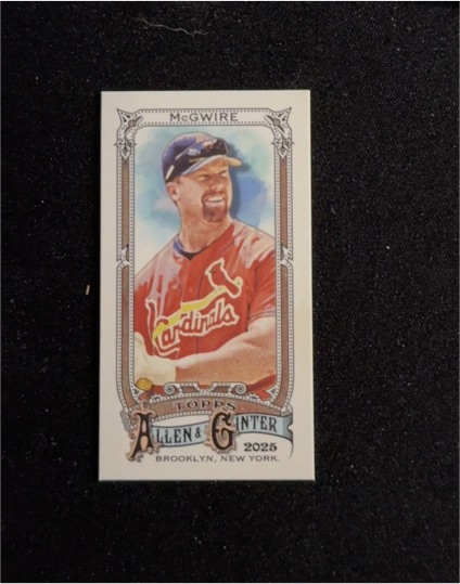 2025 Topps Allen & Ginter #2 Mark McGwire Mini — front