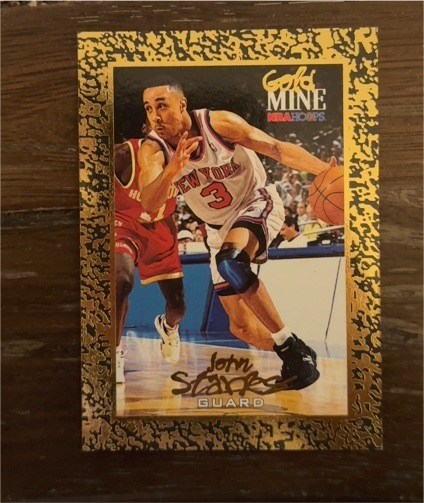 1995 Skybox NBA Hoops Gold Mine #443 John Starks — front