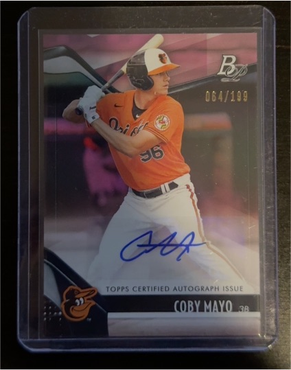 2021 Bowman Platinum #TOP-81 Coby Mayo — front