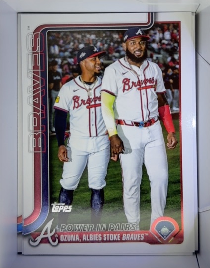 2025 Topps Update #US229 Power In Pairs Marcell Ozuna / Ozzie Albies — front