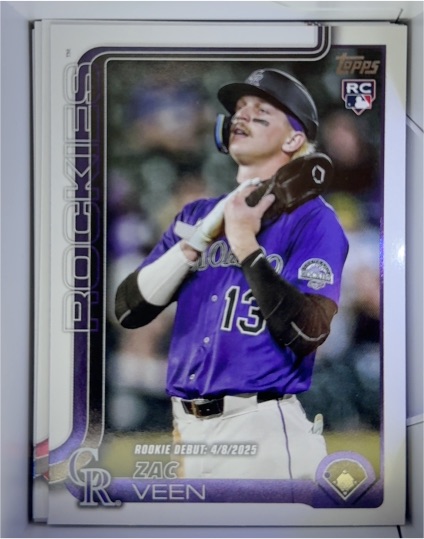 2025 Topps Update #US2 Zac Veen — front