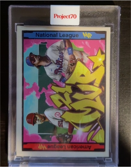 2021 Topps Project70 #852 Shohei Ohtani / Bryce Harper MVP by CES — front