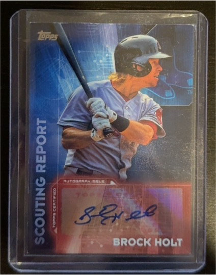 2016 Topps Scouting Report Autographs #SRA-BH Brock Holt — front