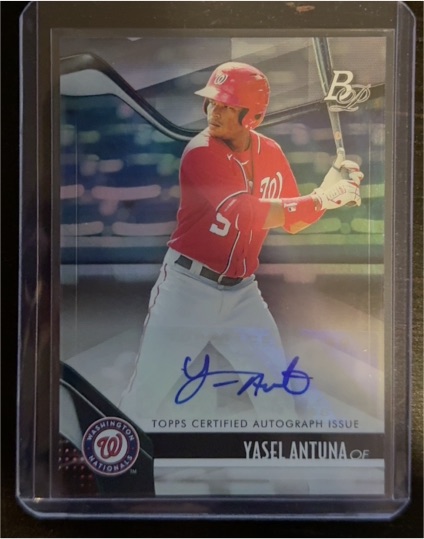 2021 Bowman Platinum #TOP-47 Yasel Antuna — front