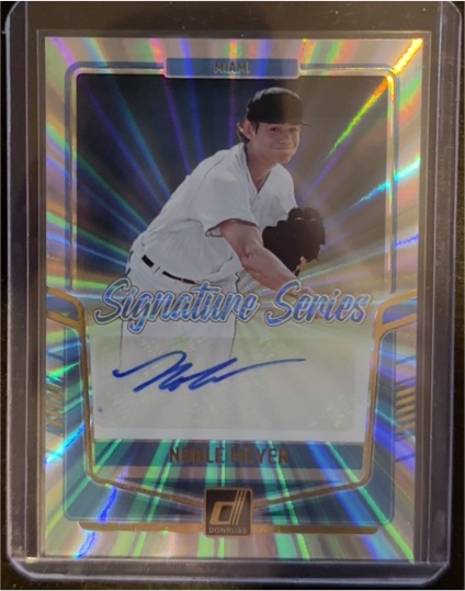 2024 Panini Donruss #SS-NM Noble Meyer Signature Series Laser — front