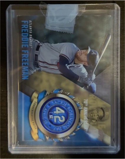 2017 Topps Jackie Robinson Logo Patch #JRPC-FF Freddie Freeman — front