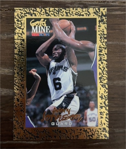 1995 Skybox NBA Hoops Gold Mine #447 Avery Johnson — front