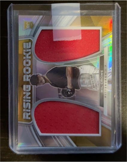 2021 Panini Spectra Rising Rookie Materials #RR-WC Wil Crowe — front