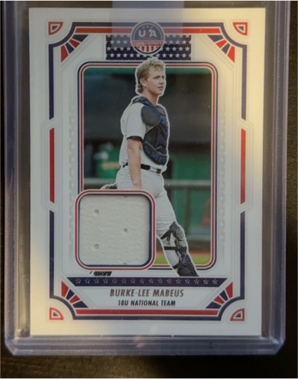 2024 Panini Stars and Stripes Materials #19 Burke-Lee Mabeus — front
