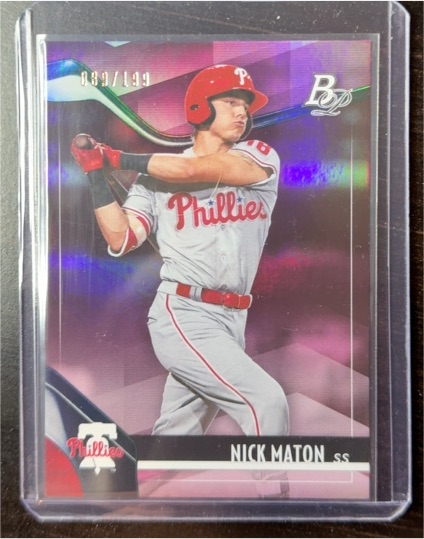 2021 Bowman Platinum Top Prospects #TOP-10 Nick Maton — front