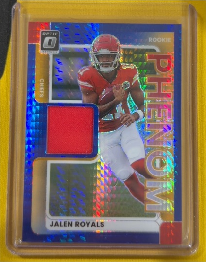 2025 Panini Donruss Optic #RPBH-JRS Jalen Royals Rookie Phenom Patch — front