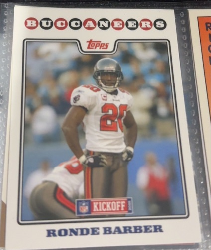 2008 Topps Kickoff #164 Ronde Barber — front
