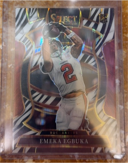 2025 Panini Select Prizm Zebra #37 Emeka Egbuka — front