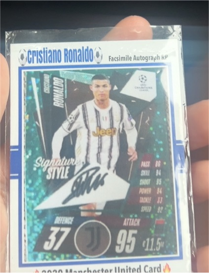 2020-21 Topps Match Attax Signature Style #SI7 Cristiano Ronaldo — front