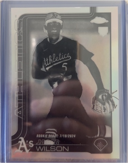 2025 Topps Chrome Update #USC150 Jacob Wilson Rookie Debut Negative Refractor — front
