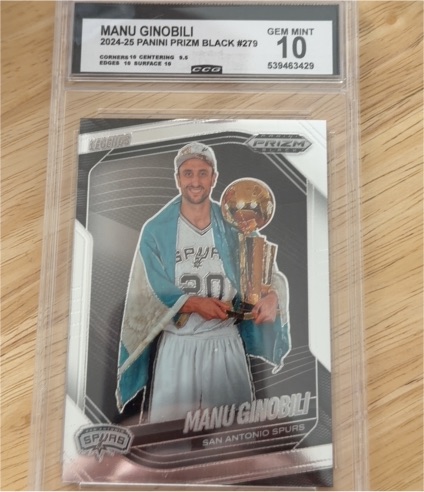 2024-25 Panini Prizm Black #279 Manu Ginobili — front