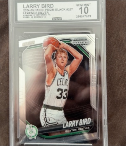 2024-25 Panini Prizm Black #257 Larry Bird — front