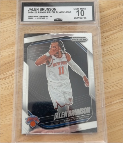 2024-25 Panini Prizm Black #160 Jalen Brunson — front