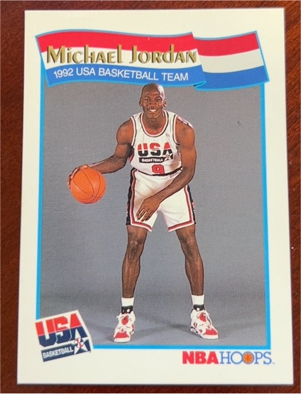 1992 NBA Hoops #55 Michael Jordan USA Basketball Team — front