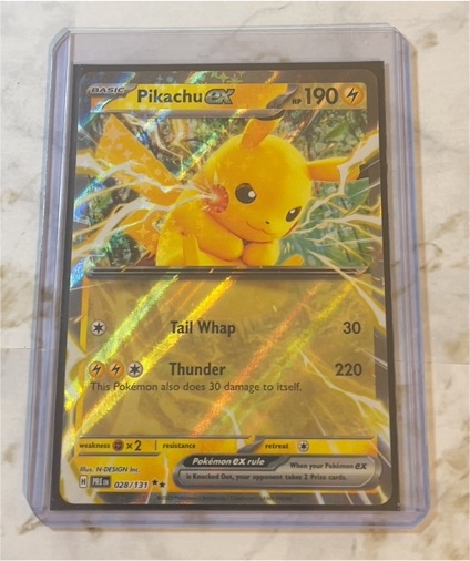 2016 Pokémon Prismatic Evolutions #028 Pikachu EX — front