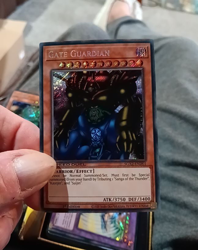 2020 Yu-Gi-Oh! SGX2-END01 Gate Guardian — front