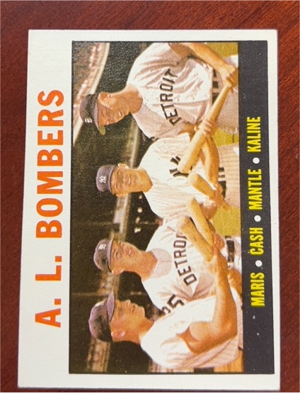 1964 Topps #331 A.L. Bombers Mickey Mantle Roger Maris Norm Cash Al Kaline — front