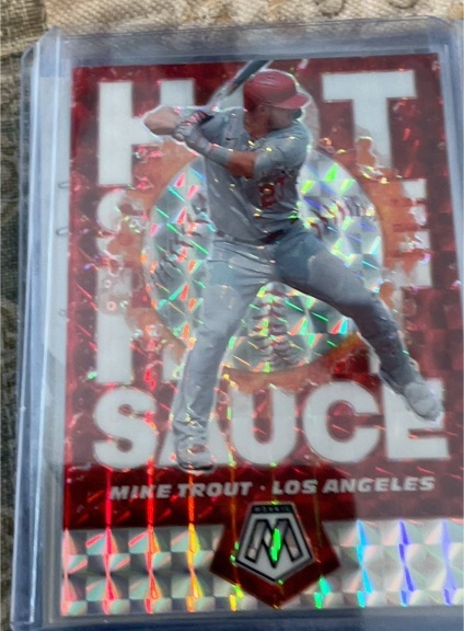 2021 Panini Mosaic Hot Sauce #HS1 Mike Trout — front