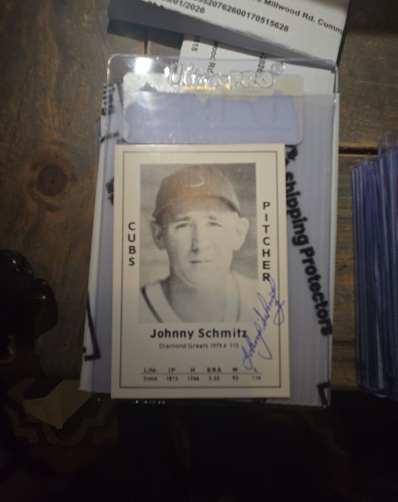 1979 Diamond Greats #113 Johnny Schmitz — front