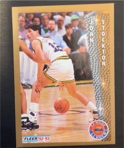 1992-93 Fleer #240 John Stockton — front